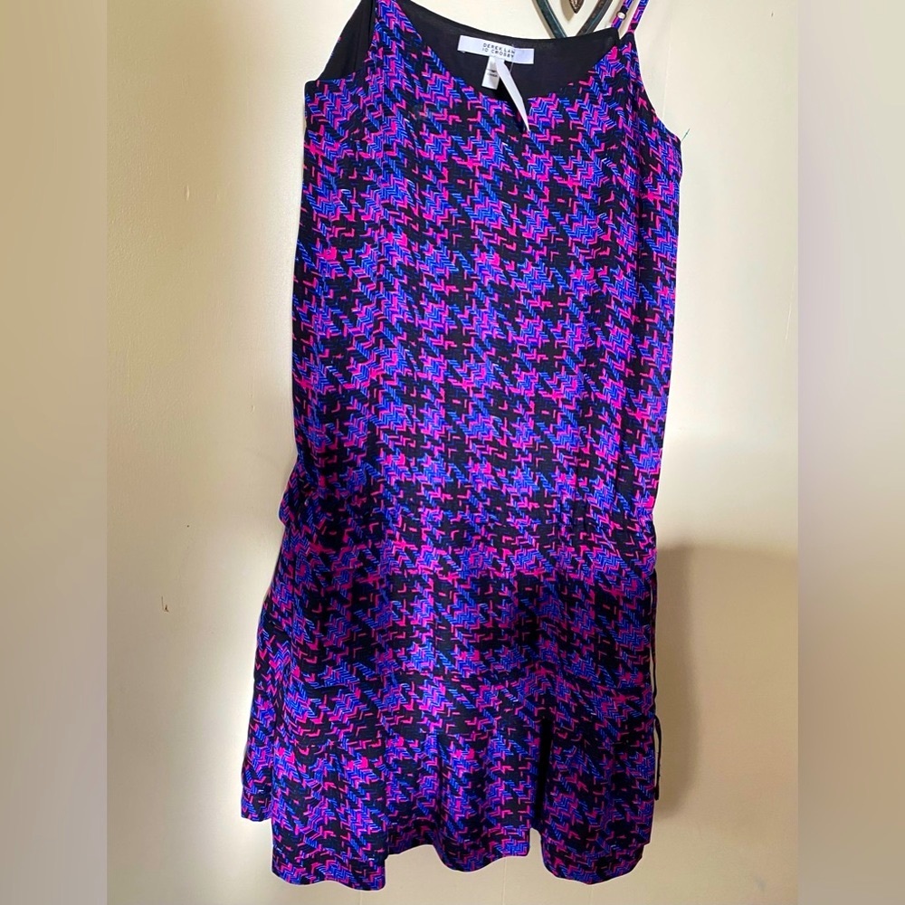DEREK LAM RUFFLED MINI DRESS SPAGHETTI STRAP LINED SIZE 2 & FLAWLESS !!! 🤩